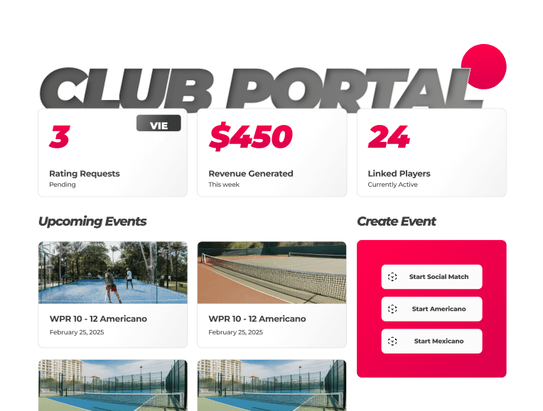 Clean dashboard to keep your club organized